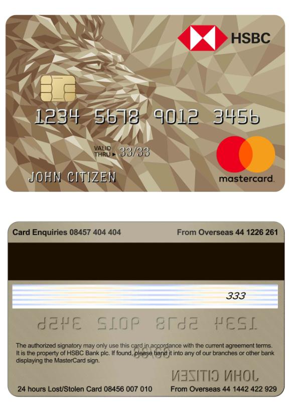 UK HSBC Gold MasterCard Credit Card